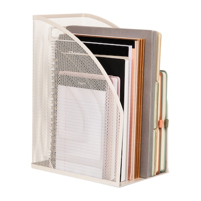 Staples Metal Mesh File Organizer, Warm White (ST63834)