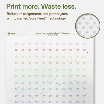 Avery Hemp Round Laser/Inkjet Multipurpose Labels, 1/2" Dia, Off-White (6160/Box)