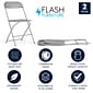 Flash Furniture HERCULES Series Plastic Banquet/Reception Chair, Gray, 2/Pack (2LEL3GREY)