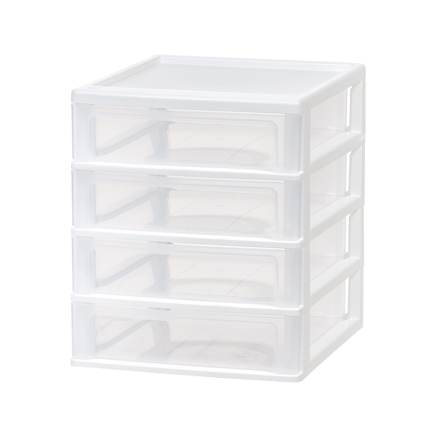 Iris 4-Drawer Desktop Unit, White/Clear (587014)