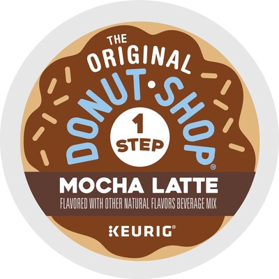 The Original Donut Shop One-Step Mocha Latte Coffee, Keurig K-Cup Pod, Dark Roast, 20/Box, 4 Boxes/Carton (381793CT)