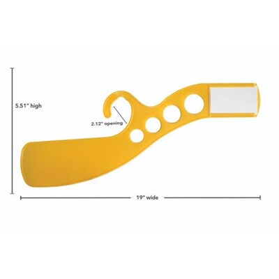 NAHANCO Stockroom Rail Dividers with Curvy Body, Yellow (Pack of 25)