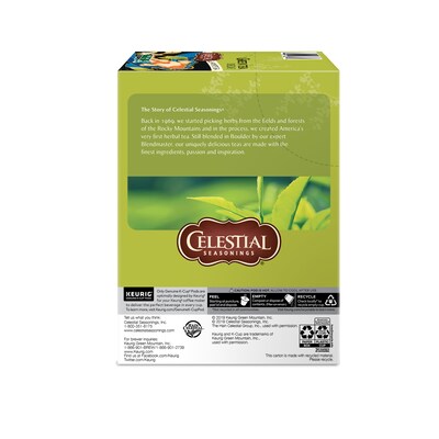 Celestial Seasonings Decaf Green Tea with White Tea, 0.9 oz. Keurig® K-Cup® Pods, 24/Box (14737)