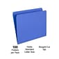 Staples File Folders, Single Tab, Letter Size, Blue, 100/Box (ST509679-CC)
