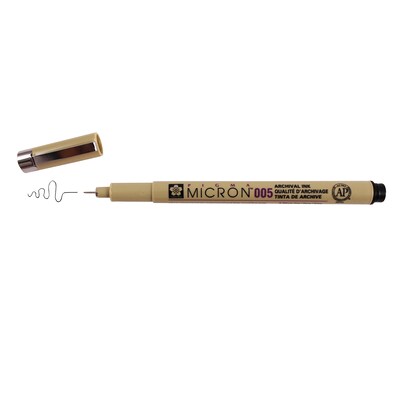 Sakura Pigma Micron Pen, Fineliner, Black Ink, 6/Pack (SAKXSDK00549-6)