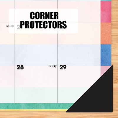 2025-2026 Willow Creek Watercolor Stripe 22" x 17" Academic Monthly Desk Pad Calendar (55007)