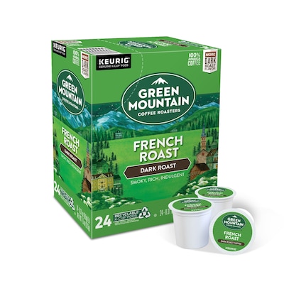 Green Mountain French Roast Coffee Keurig® K-Cup® Pods, Dark Roast, 24/Box (6694)