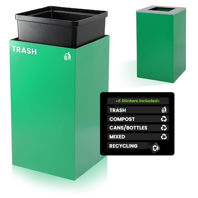 Alpine Industries 29 Gallon Indoor Compost Bin, Green (4450-GRN-M-COM)