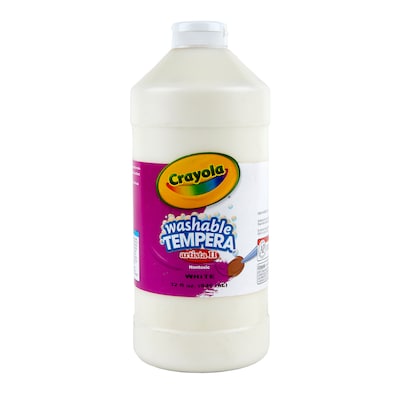 Crayola Artista II Washable Tempera Paint, White, 32 oz., 3/Bundle (BIN543132053-3)