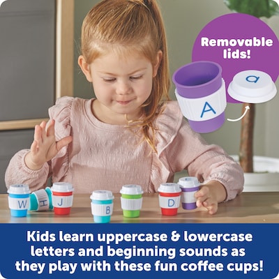 Learning Resources Alphabet Coffee Cups, Assorted Colors (LER6794)