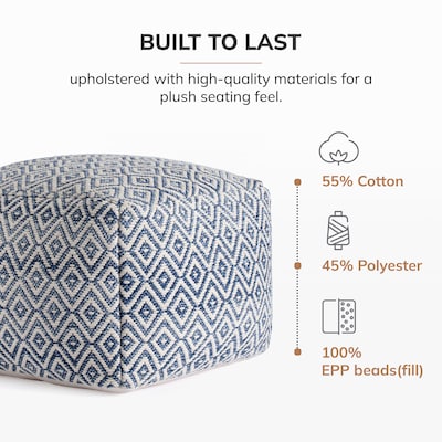 Anji Mountain Cherokee Nightlife Fabric Rectangular Pouf Ottoman (AMBPF075-2014)