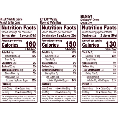 Hershey's All Time Greats White Snack Size White Chocolate Variety Bag, 29.31 oz, 59 Pieces (220-02587)