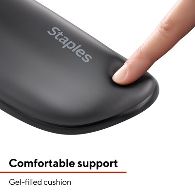 Staples TECH Gel Non-Skid Wrist Rest, Black Crystal (53324)