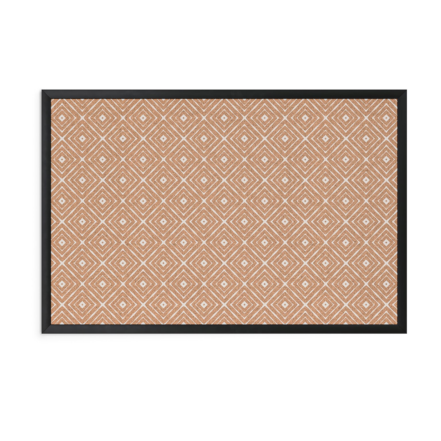 U Brands Fashion Cork Bulletin Board, Black Frame, 3 x 2 (2884U00-01)