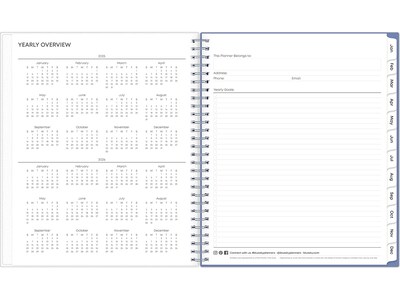 2025 Blue Sky Lindley 8" x 10" Monthly Planner, Plastic Cover, Multicolor (101582-25)