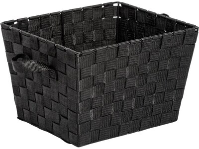 Honey-Can-Do Woven Storage Bin with Handles, Black, 2/Pack (STO-07800)