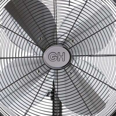 Good Housekeeping Retro Pedestal Fans 16-inch 3-Speed Oscillating Pedestal Fan, Midnight Chrome (92654-GM)