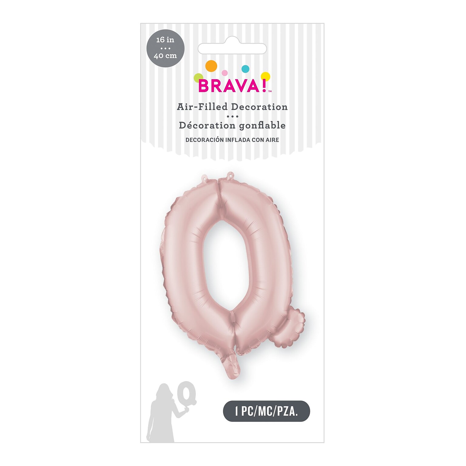 Party City (Air-Filled) 16 Q Foil Balloon, Dusty Rose (AM 1 100084-92)