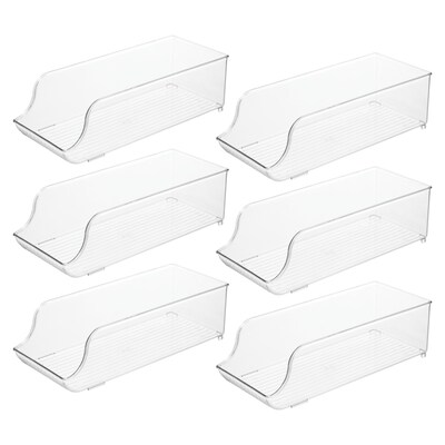 iDESIGN Small Stackable Plastic Storage Bin, Clear (29398M6)