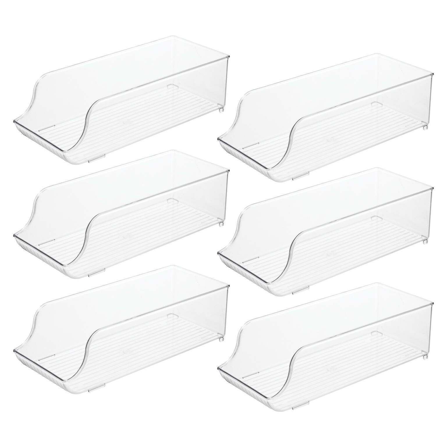 iDESIGN Small Stackable Plastic Storage Bin, Clear (29398M6)