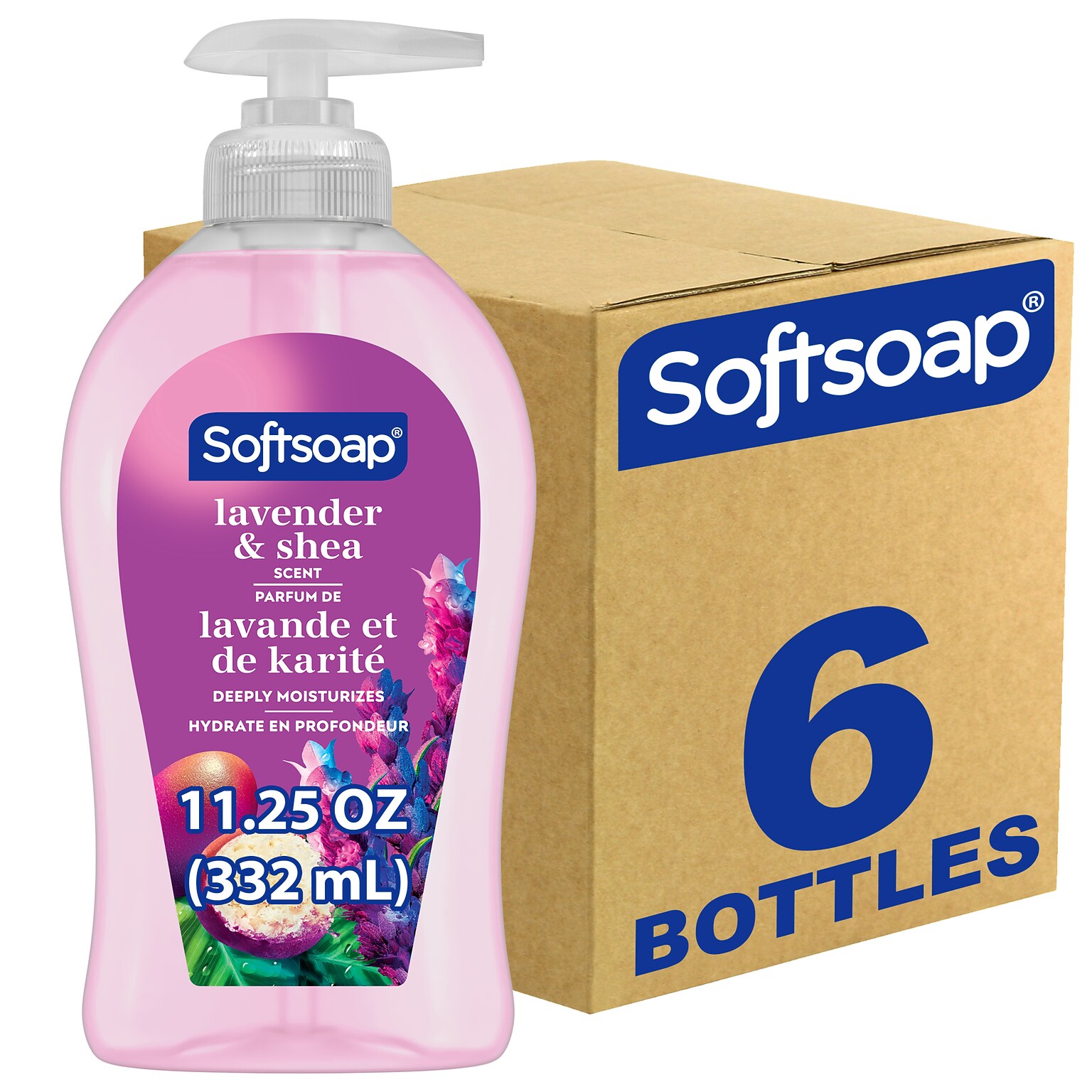 Softsoap Liquid Hand Soap, Lavender & Shea Butter Scent, 6/Carton (US07058ACT)