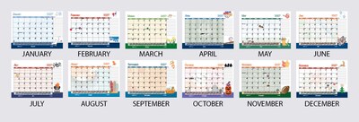 2027 House of Doolittle Seasonal Holiday 22 x 17 Monthly Desk Pad Calendar (139-27)