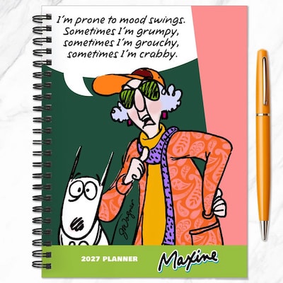 2027 TF Publishing Maxine 6.5" x 8"  Weekly & Monthly Standard Planner, Paperboard Cover, Multicolored (27-9230)