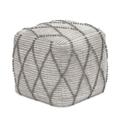 Anji Mountain Atlas Natural Fabric Rectangular Pouf Ottoman (AMBPF099-1917)