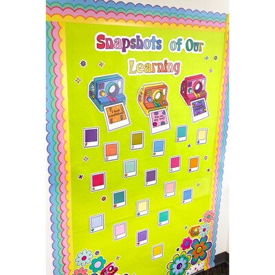 Carson-Dellosa Happily Ever Elementary Retro Remix Snapshots of Our Learning Bulletin Board Set (110595)
