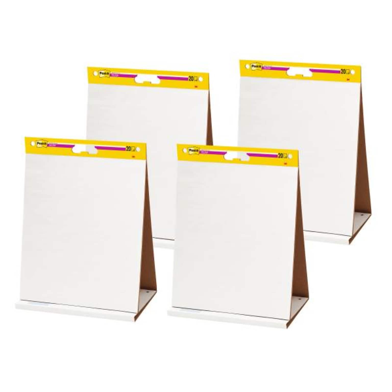 Post-it Super Sticky Tabletop Easel Pad, 20 x 23, 20 Sheets/Pad, 4 Pads/Pack (563 VAD 4PK)