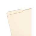 Smead Reinforced 3-Tab File Folders, Left Position, Legal, Manila, 100/Bx (15335)