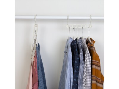 Honey-Can-Do Collapsible and Slim-Profile Nonslip Velvet Hangers, White, 55/Set (HNG-09216)