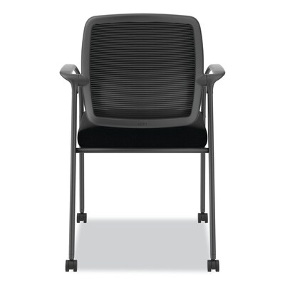 HON Nucleus Series Recharge Fabric/Mesh Guest Chair, Black (HONNR6FMC10P71)