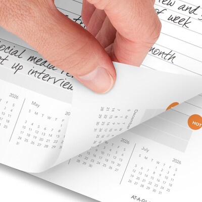2026 AT-A-GLANCE Plan. Write. Remember. 5" x 8.25" Daily Planner, Paperboard Cover, Brown/Orange (70-6201-30-26)
