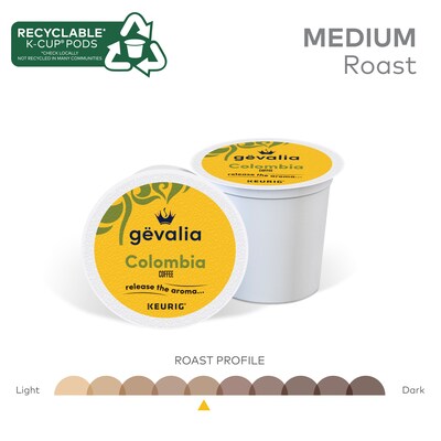 Gevalia Colombian Coffee Keurig® K-Cup® Pods, Medium Roast, 22/Box (5304)