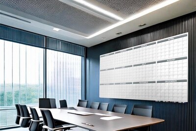 Ghent Harmony Glass Dry-Erase Calendar Whiteboard, 6 x 4 (GRPHMYSN31Y-46)