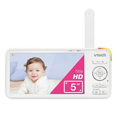 VTech Smart Wi-Fi Wireless 5 Baby Monitor with 1080p Camera, 360° Pan & Tilt, Night-Light & Remote