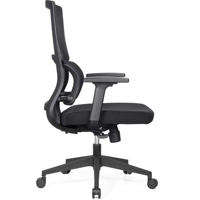 Lorell Ergonomic Fabric Mesh Swivel Executive Chair, Black (LLR81988)