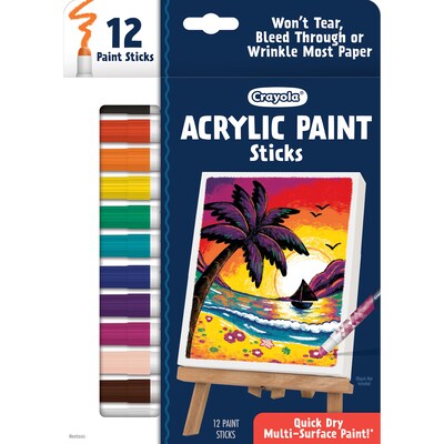 Crayola Acrylic Paint Doodle Sticks, Assorted Colors, 12/Pack, 2/Bundle (BIN546213-2)