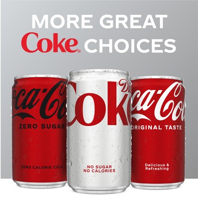 Coca-Cola Mini Diet Coke Cans, 7.5 oz., 6 Cans/Pack, 24/Carton (00049000061055)