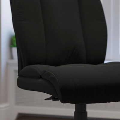 Flash Furniture HERCULES Series Armless Ergonomic Fabric Swivel Big & Tall Executive Office Chair, Black (GO1235BKFAB)