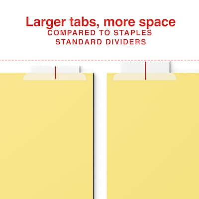 Staples® Insertable Big Tab Dividers, 8-Tab, Clear (18934/11112)