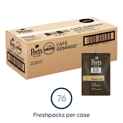 Peet's Coffee Cafe Domingo Coffee Flavia Freshpack, Medium Roast, 76/Carton (LPC00262)