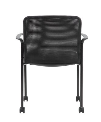 Boss Mesh Guest Chair with Casters, Black (B6909R-CS)