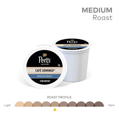 Peet's Coffee Café Domingo Coffee Keurig® K-Cup® Pods, Medium Roast, 22/Box (6543)