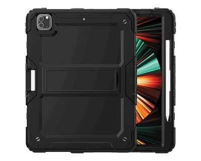 SaharaCase Defense Series Case for Apple iPad Pro 12.9" (4th, 5th, and 6th Gen 2020-2022), Black (TB00037)