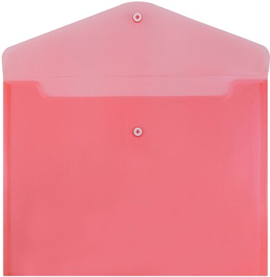 JAM Paper Premium Plastic Document File, Letter, Red, 3/Pack (218S0REX3)