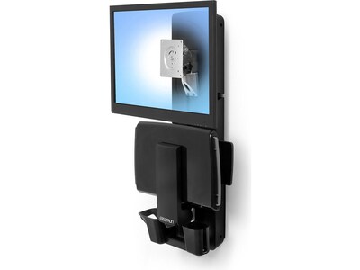 Ergotron StyleView Adjustable Sit-Stand Vertical Lift, Up to 24" Monitor, Black (61-080-085)