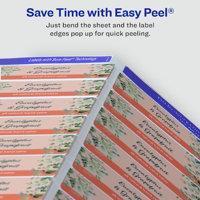 Avery Laser/Inkjet Rectangle Multipurpose Labels, 1.5" x 2.75", Matte White, 250 Labels/Pack (94230)