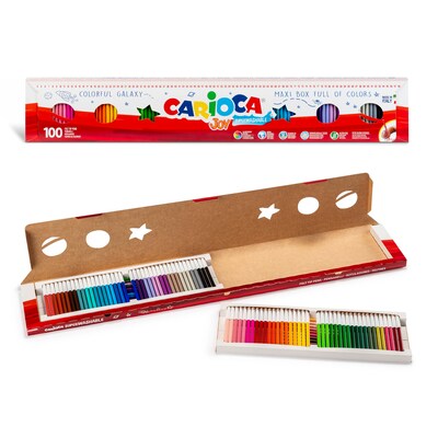 CARIOCA Joy Washable Kids Markers, Fine Tip, Assorted Colors, 100/Set (CRA41019)